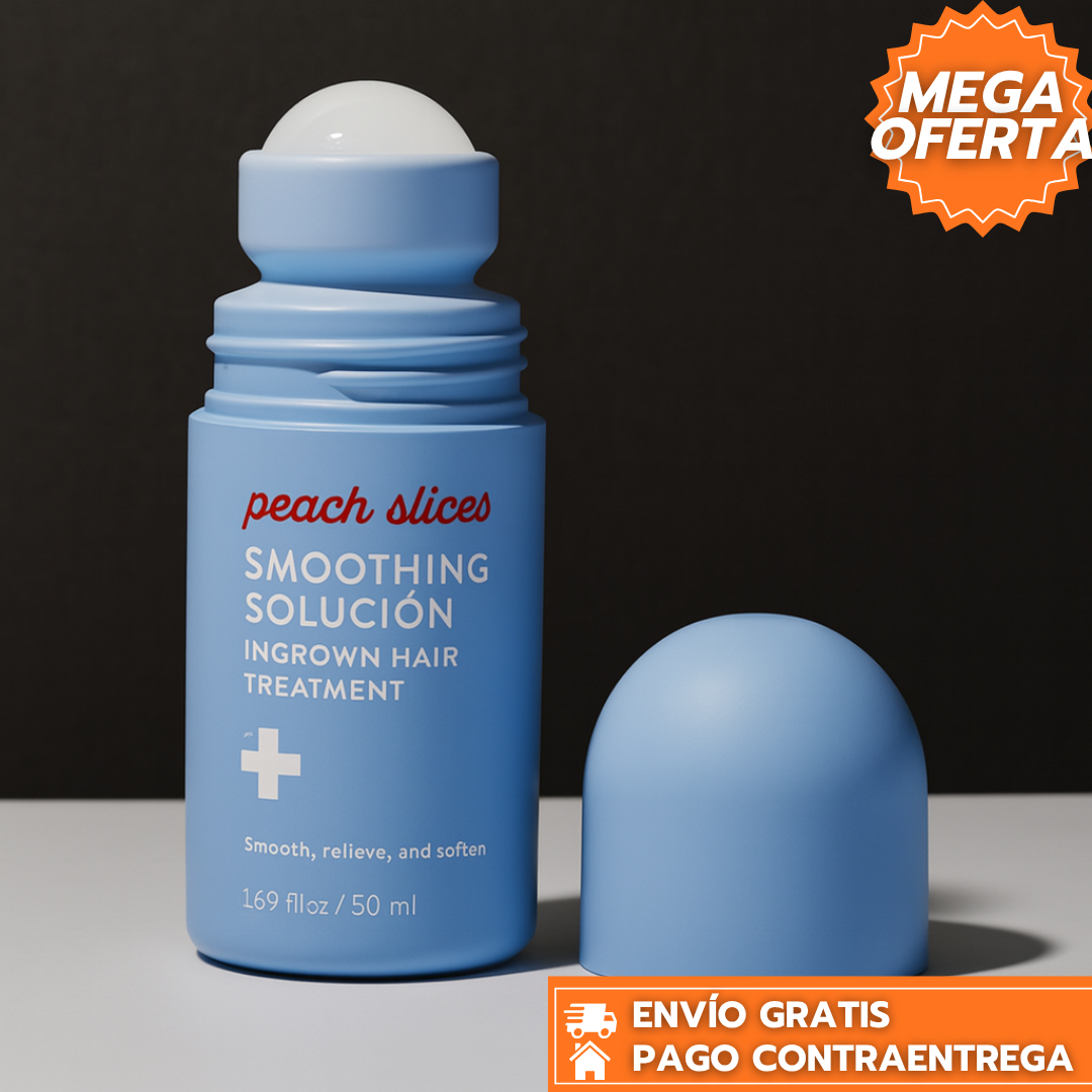 Peach Slices Roll-On™: Exfoliante que Previene Vellos Encarnados y Suaviza la Piel en Zonas Delicadas como Axilas, Piernas y Bikini.