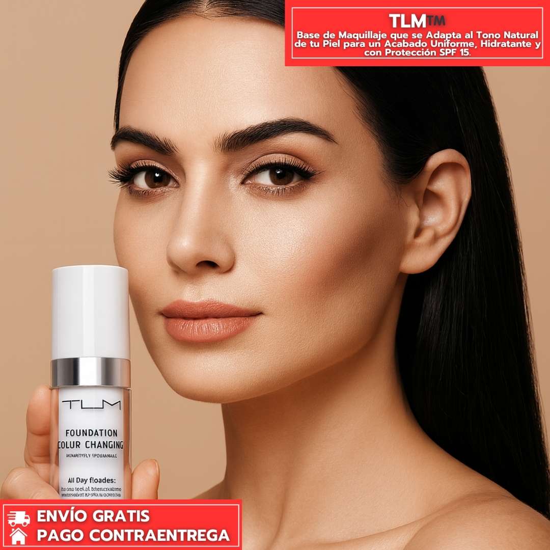 TLM™️: Base de Maquillaje que se Adapta al Tono Natural de tu Piel para un Acabado Uniforme con Protección SPF 15.