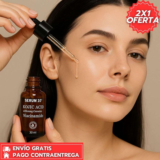 Oferta Especial 2x1 Kojic Acid™: Sérum con Ácido Kójico y Niacinamida que Aclara Manchas y Unifica el Tono.