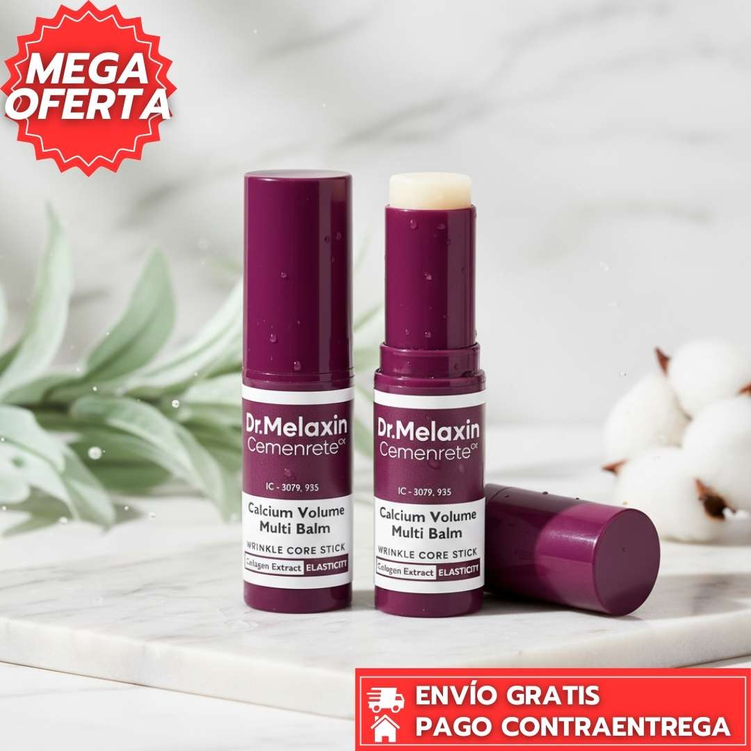 Dr. Melaxin stick™: Bálsamo Anti-Edad que Reafirma la Piel y Suaviza Arrugas con Calcio, Colágeno y Vitaminas.