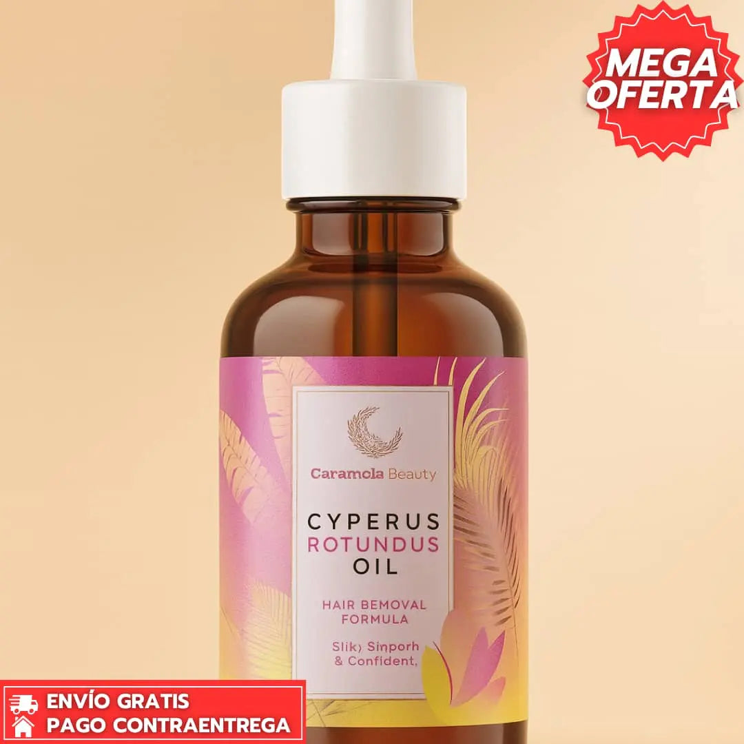 Cyperus Rotundus Oil™: Aceite Natural que Ralentiza el Crecimiento del Vello y Suaviza la Piel.