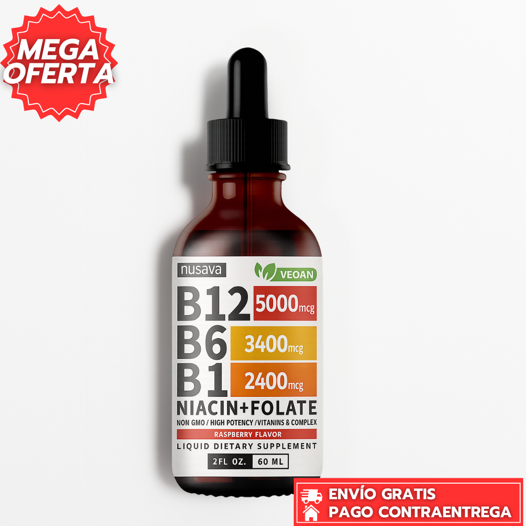 Oferta Especial 2x1: Vytal B™: Suplemento Líquido de Vitaminas B12 B6 B1.